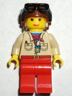 LEGO Minifigure-Pippin Reed - Flying Helmet and Goggles-Adventurers: Orient Expedition-ADV049-Creative Brick Builders